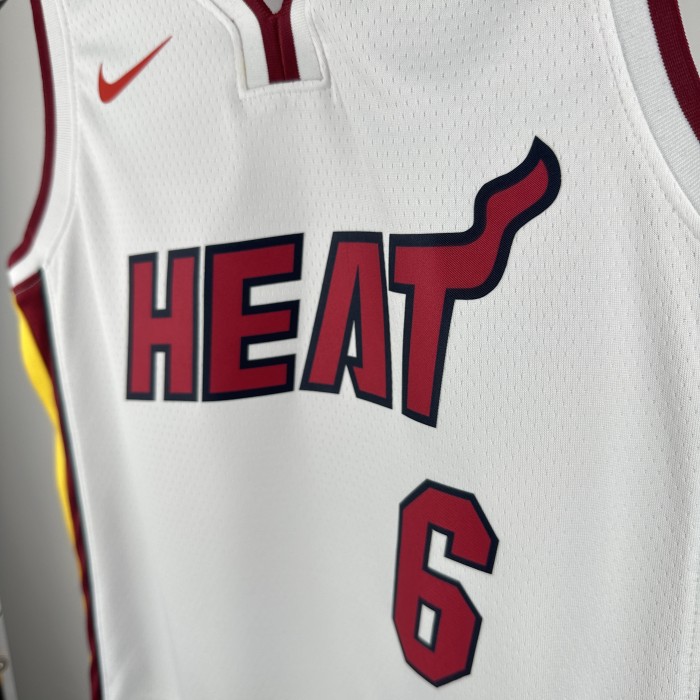 Miami Heat Kids Jersey White  22/23 No. 6 James