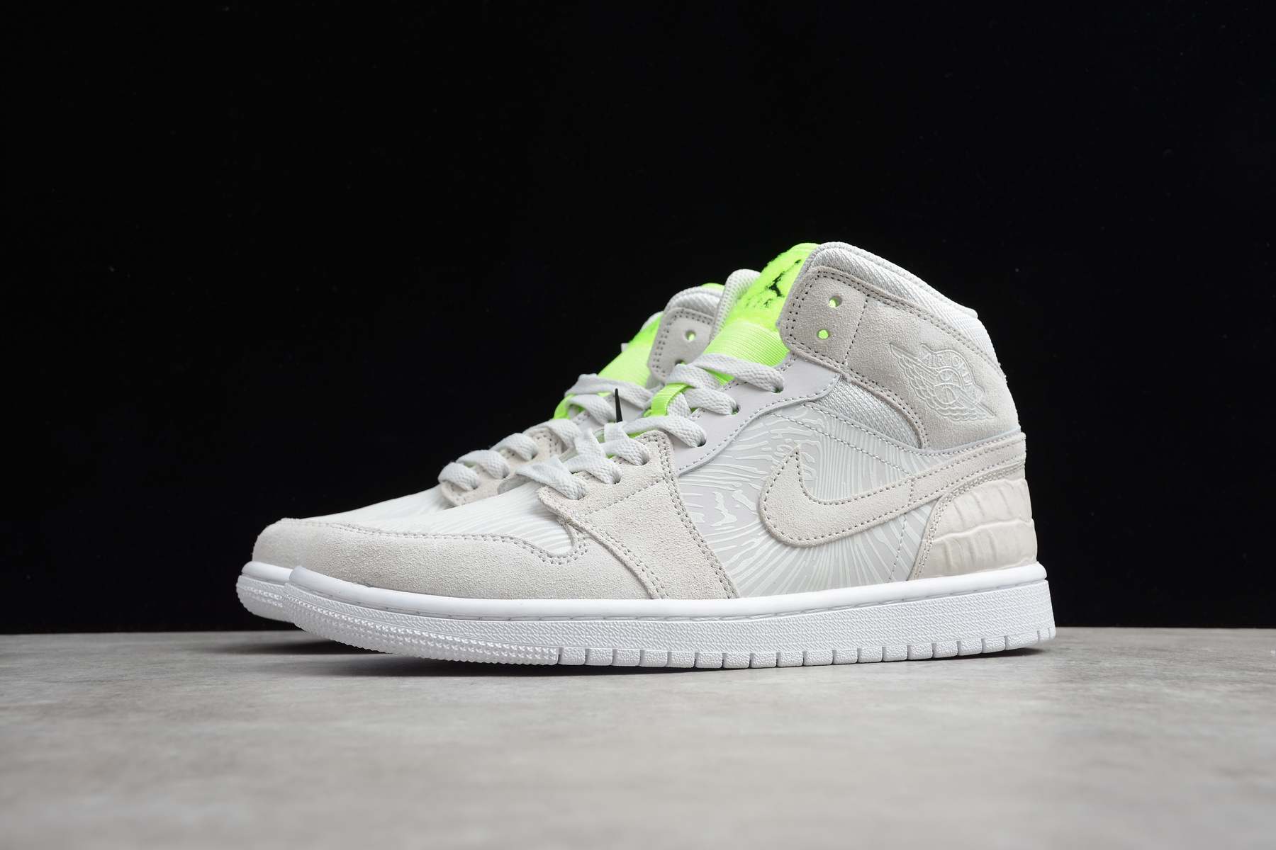 Air Jordan 1 Mid Vast Grey Ghost Green CV3018 - 001