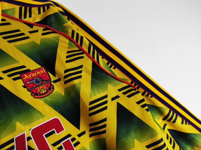 Arsenal Away Long Sleeve Retro Jersey 1991/93