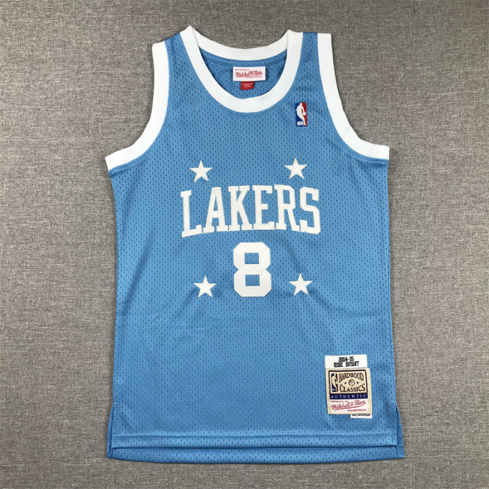 Los Angeles Lakers Kids Jersey Blue four stars 04/05 NO.8 BRYANT