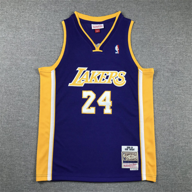 Los Angeles Lakers Kids Jersey Purple V-neck Vintage 90s NO. 24 BRYANT