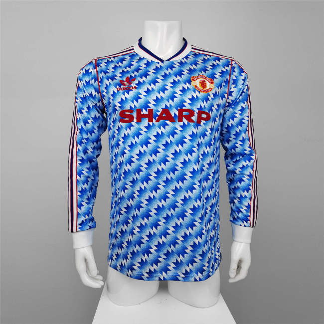 Manchester United Away Long Sleeve Retro Jersey 90/92