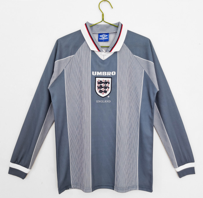 England Retro Away Long Sleeve Jersey 1996