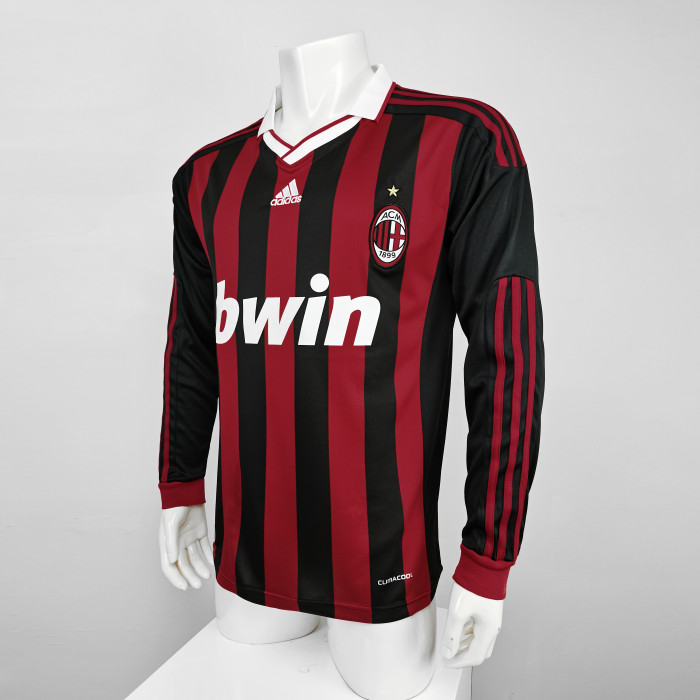 AC Milan Home Long Sleeve Retro Jersey 09/10