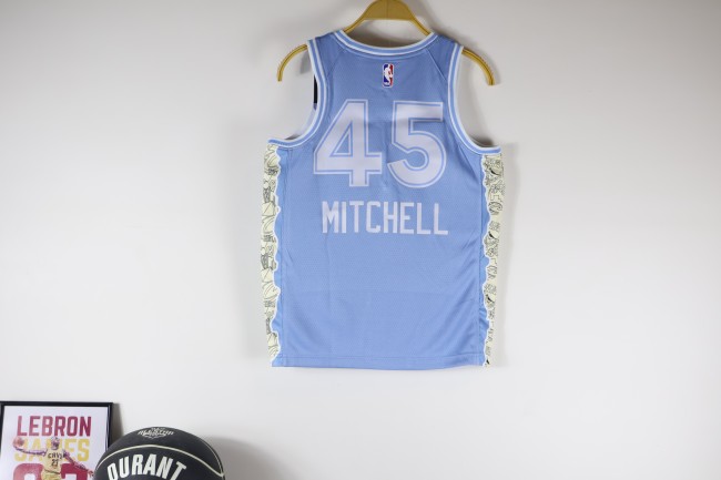 Cleveland Cavaliers Kids City Edition Jersey 2024 NO.45 MITCHELL