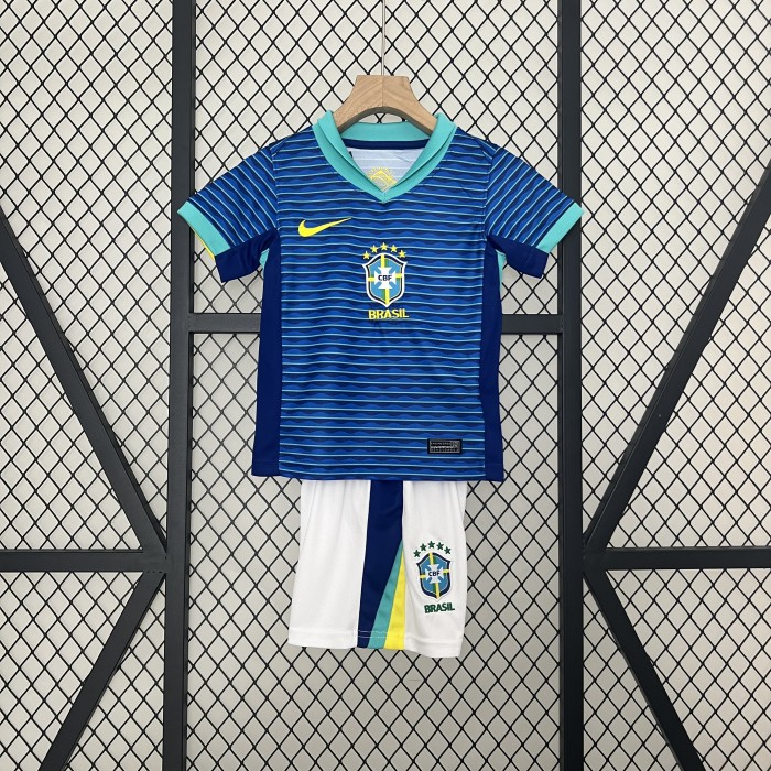 Brazil 2024 Copa America Away Kids Suit