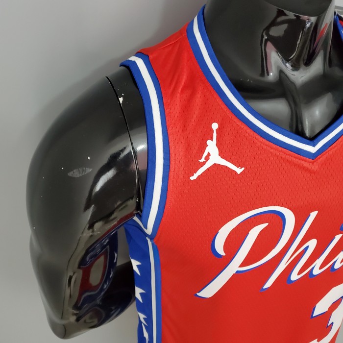 Allen Iverson Philadelphia 76ers 2020/21 Swingman Jersey Themed Red