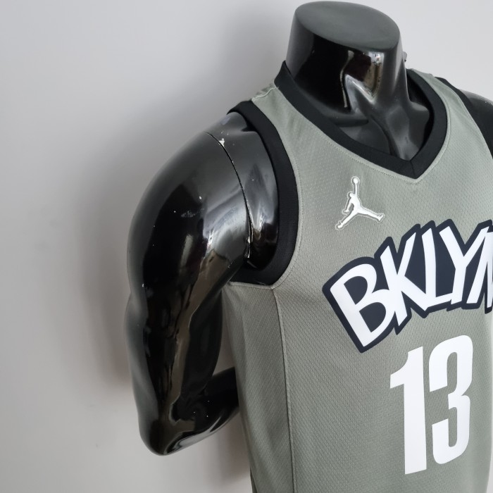 James Harden Brooklyn Nets 75th Anniversary Swingman Jersey Gray
