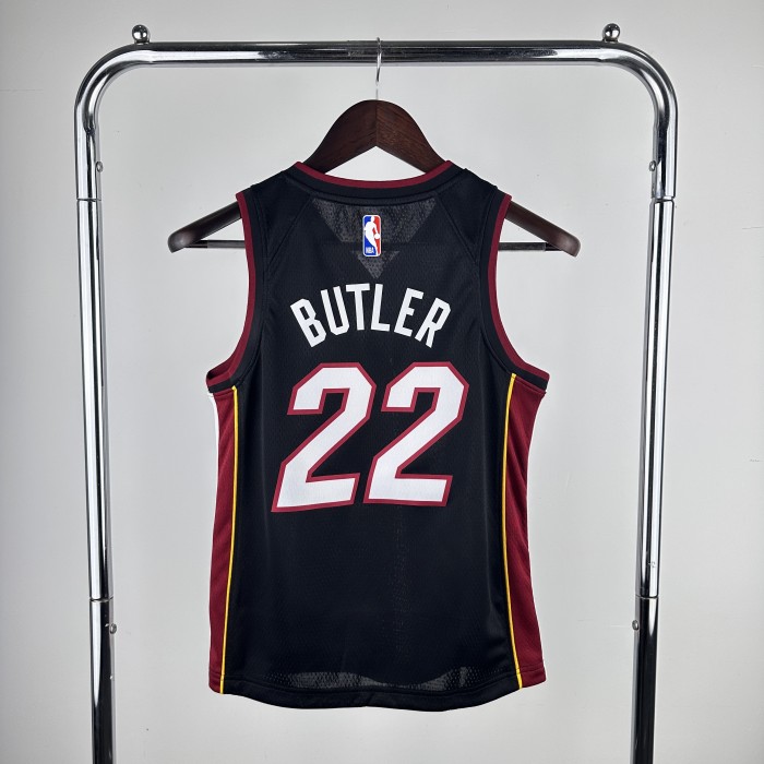 Miami Heat Kids Jersey Black 22/23 NO.22 Butler