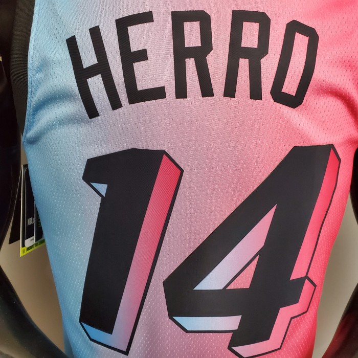 Tyler Herro Miami Heat Swingman Jersey Pink Blue