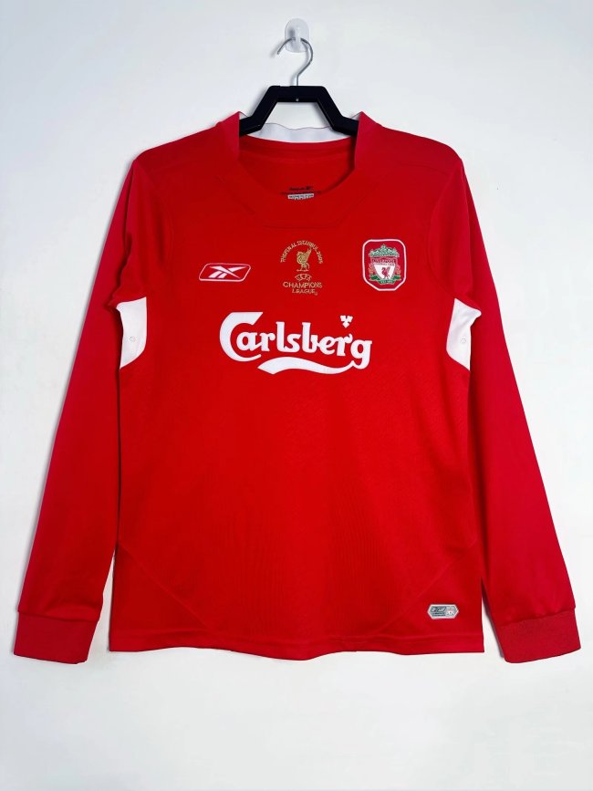 Liverpool Home Long Sleeve Retro Jersey 2004/05