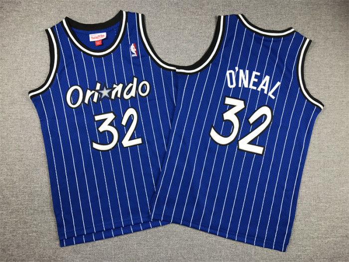 Orlando Magic Kids Jersey Blue Stripes 90s NO.32 O‘NEAL