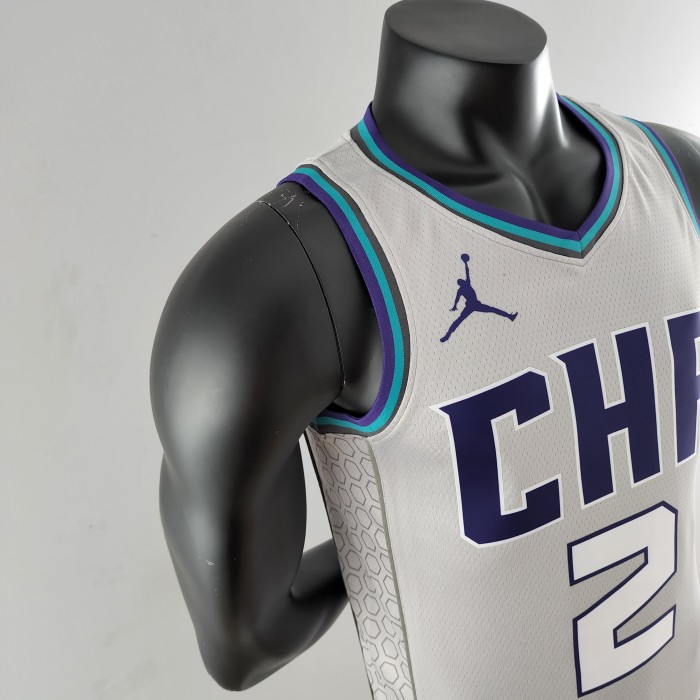 LaMelo Ball Charlotte Hornets Swingman Jersey Grey 2019