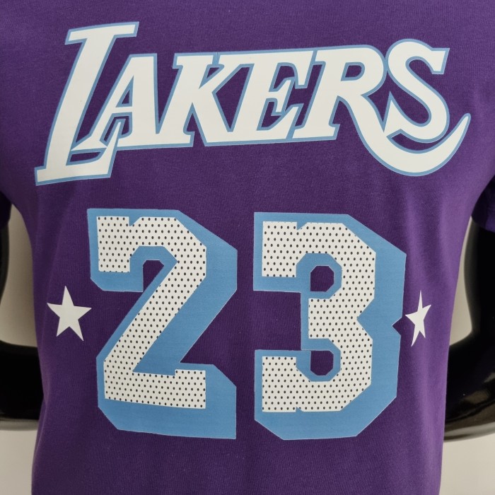 LeBron James Los Angeles Lakers Casual T-shirt Purple