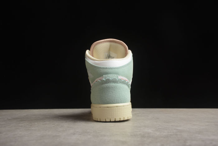 Air Jordan 1 Mid White Blue Pink