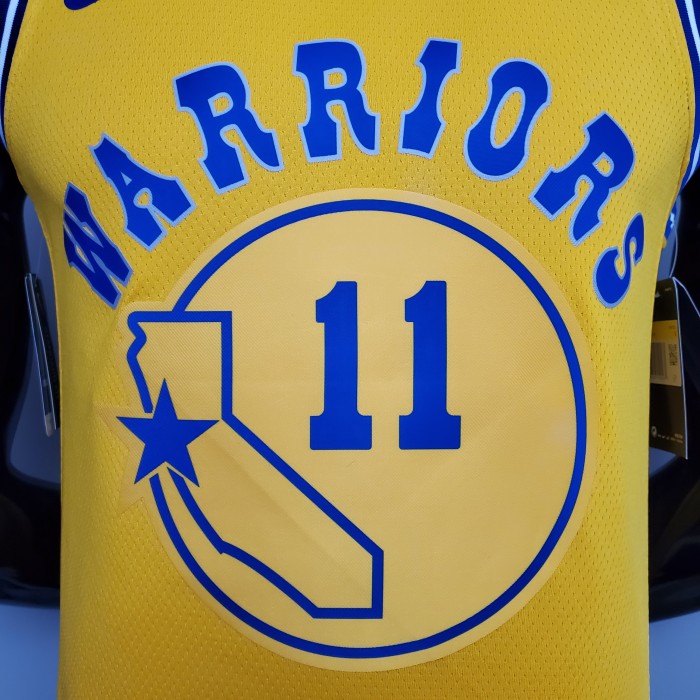 Klay Thompson Golden State Warriors Retro Version Swingman Jersey Yellow