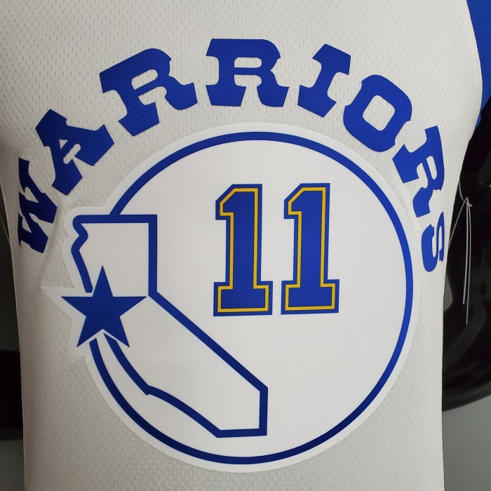 Klay Thompson Golden State Warriors Retro Version Swingman Jersey White