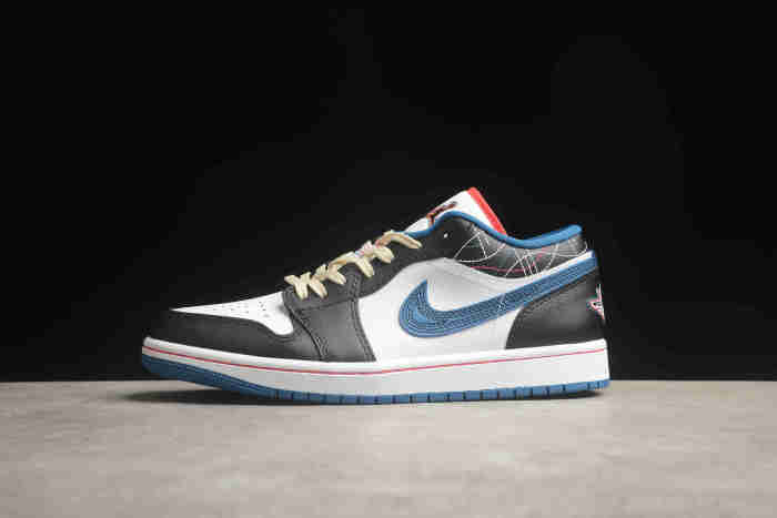 Air Jordan 1 Low SE Sashiko Industrial Blue Siren Red FV3622-141