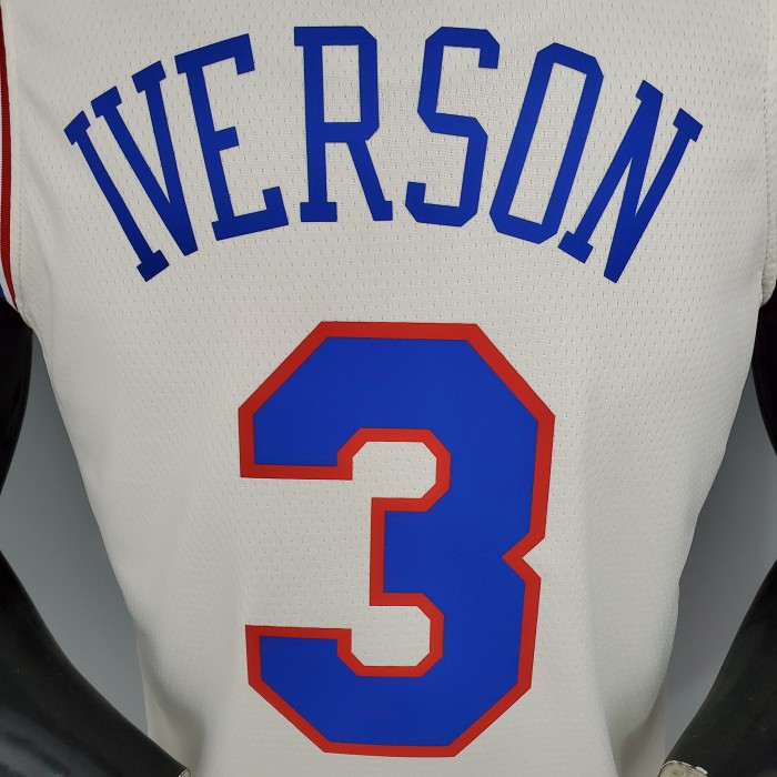 Allen Iverson Philadelphia 76ers Bonus Edition 2020/21 Swingman Jersey Off-White