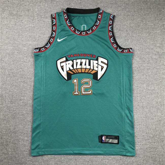Memphis Grizzlies Kids Basketball Jersey Green 24/25 NO.12 MORANT