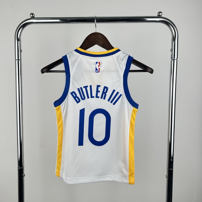 Golden State Warriors  Kids Jersey White Icon Edition 22/23 NO.10 BUTLERIII