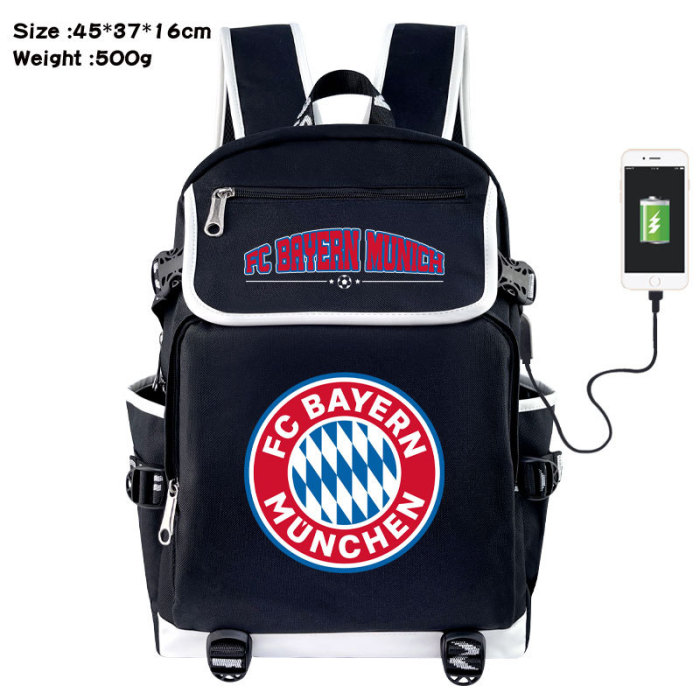 Football Team Emblem Backpack Students Shoulder Bags Travel Bag College School Backpacks
