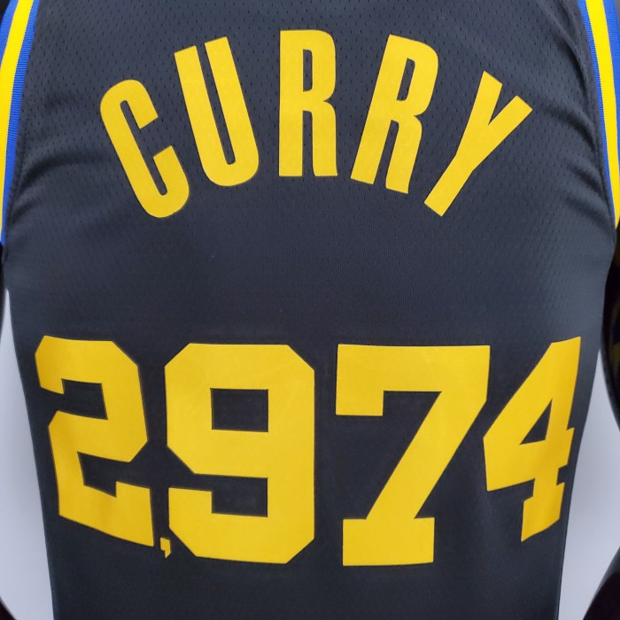 Stephen Curry Golden State Warriors 75th Anniversary Swingman Jersey Black