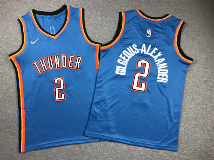 Oklahoma City Kids Jersey Blue Association Edition 22/23 NO.2 GILGEOUS-ALEXANDER