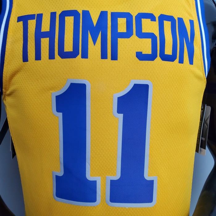 Klay Thompson Golden State Warriors Retro Version Swingman Jersey Yellow