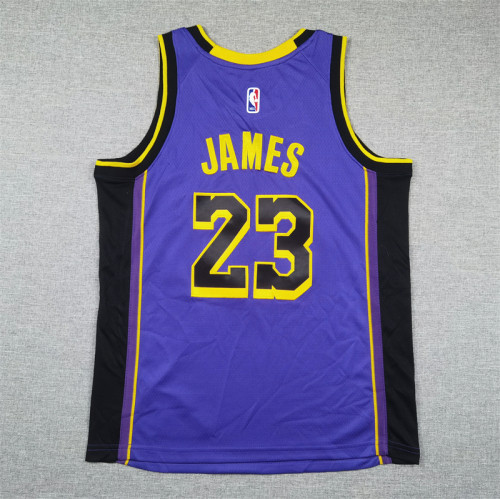 Los Angeles Lakers KIds Jersey Purple Statement Edition NO.23 JAMES