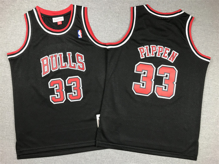 Chicago Bulls Kids Jersey Black Classic 97/98 RODMAN NO.33 PIPPEN