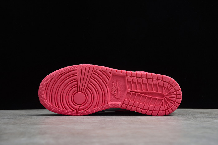 Air Jordan 1 Mid GS Platinum Pink White 555112-109