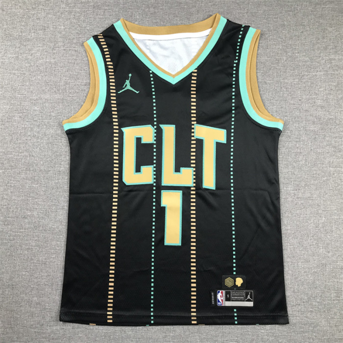Charlotte Hornets Kids Jersey City Edition 22/23 NO.1 BALL