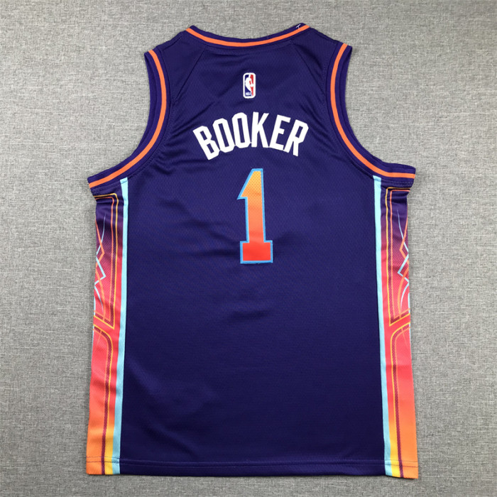 Phoenix Suns Kids Jersey Purple City Edition 23/24 NO.1 BOOKER