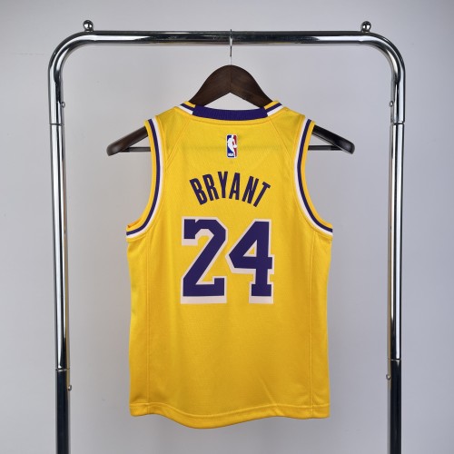 Los Angeles Lakers Kids Jersey Yellow Icon Edition 22/23 NO.24 BRYANT