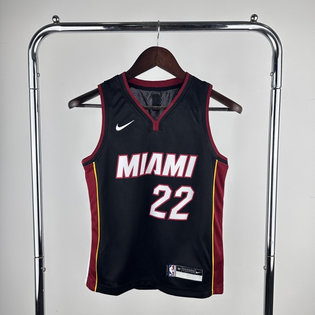 Miami Heat Kids Jersey Black 22/23 NO.22 Butler