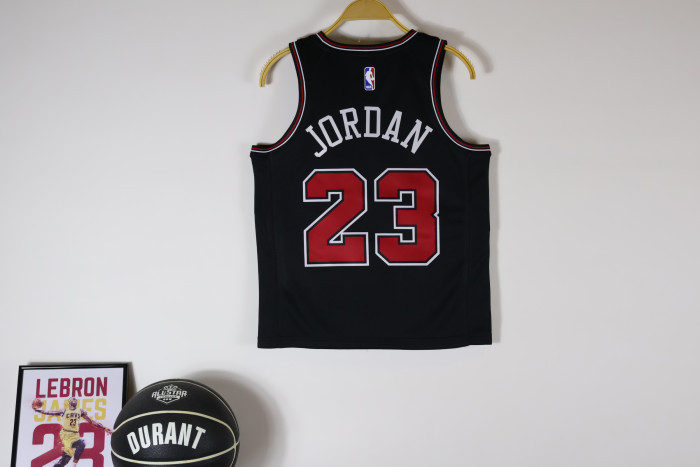 Chicago Bulls KIds Jersey Black NO.23 JORDAN