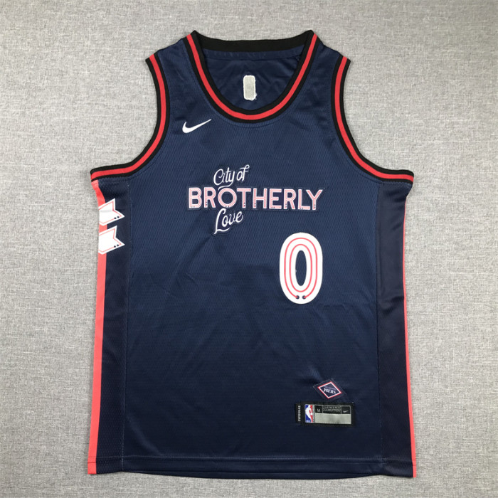 Philadelphia 76ers KIds Jersey Blue City Edition 23/24 NO.0 MAXEY