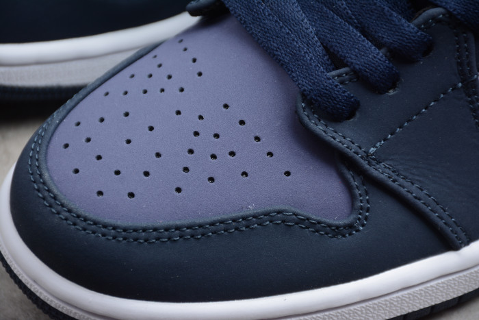 Air Jordan 1 Mid Obsidian Sanded Purple 554724-445