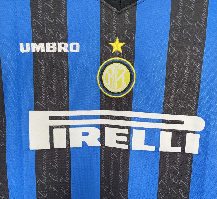 Inter Milan Home Long Sleeve Retro Jersey 1997/98