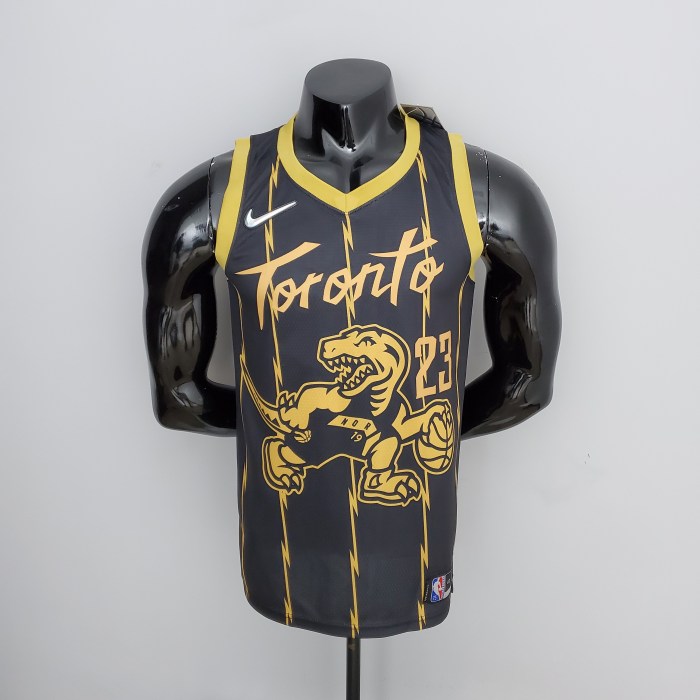 Fred VanVleet Toronto Raptors 2022 City Edition Swingman Jersey Black Gold