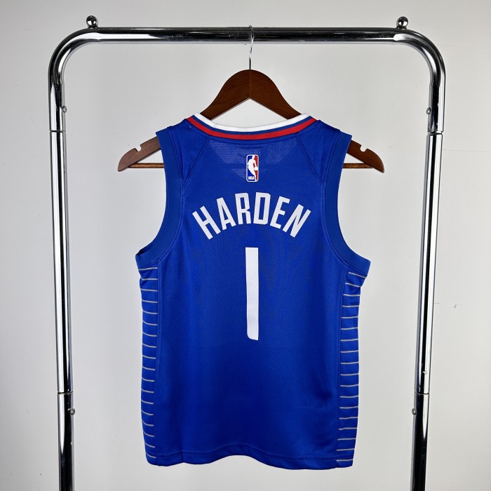 Los Angeles Clippers  Kids Jerjey  Icon Edition Blue 23/24 NO.1 HARDEN