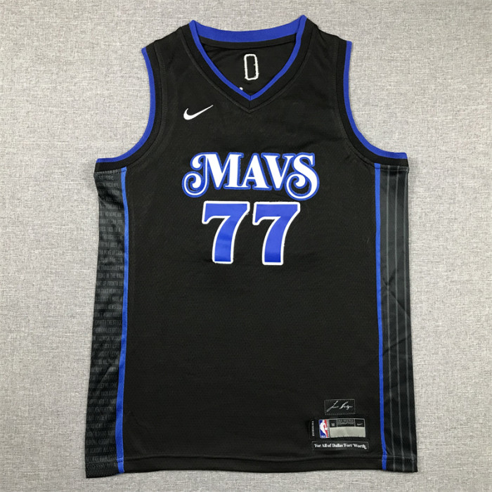 Dallas Mavericks Kid Jersey Blue City Edition 23/24 NO.77 Dončić
