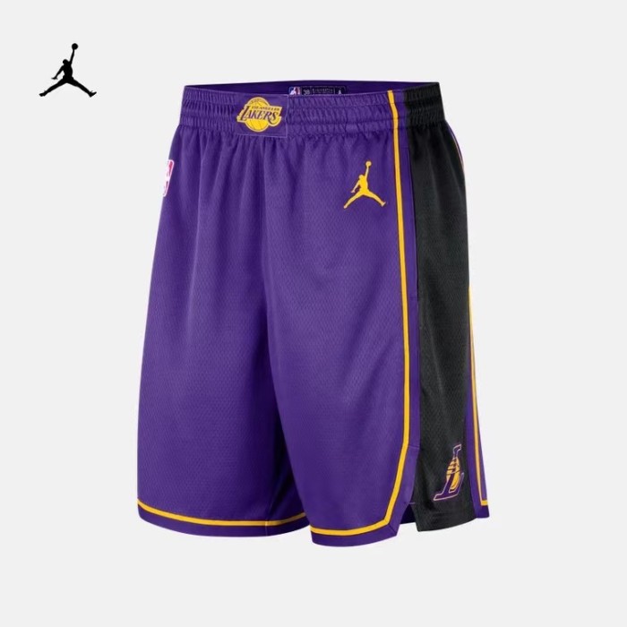 Los Angeles Lakers purple basketball shorts 2023