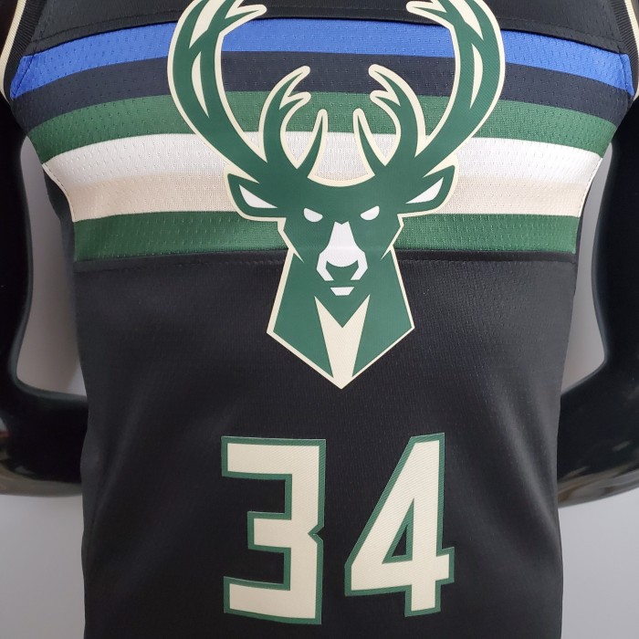 Giannis Antetokounmpo Milwaukee Bucks Theme Edition Swingman Jersey Black