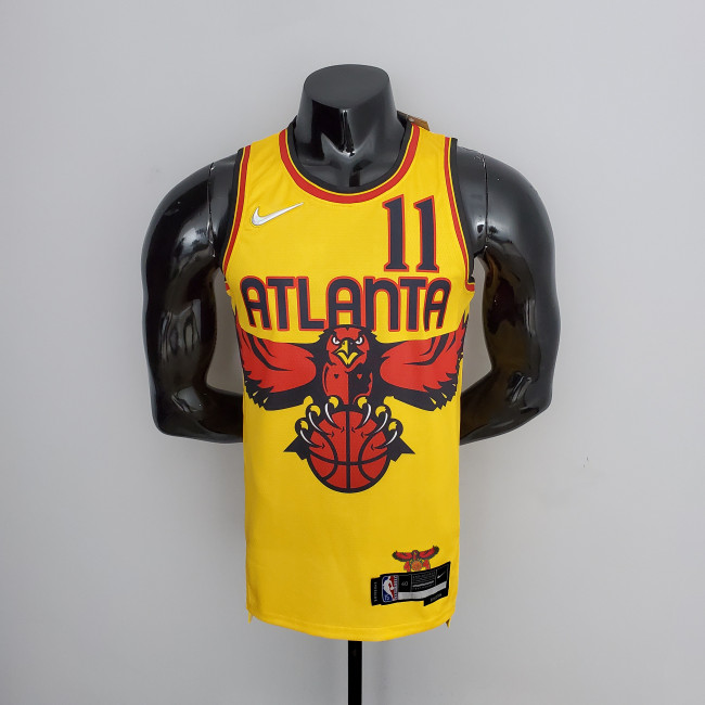 Trae Young Atlanta Hawks 75th Anniversary 2022 City Edition Swingman Jersey Yellow