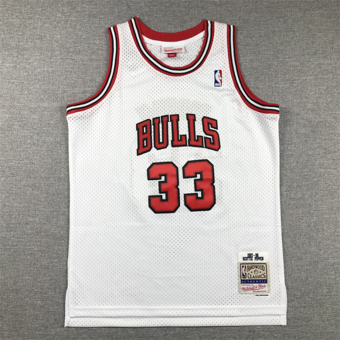 Chicago Bulls Kids Jersey White Classic 97/98 RODMAN NO.33 PIPPEN