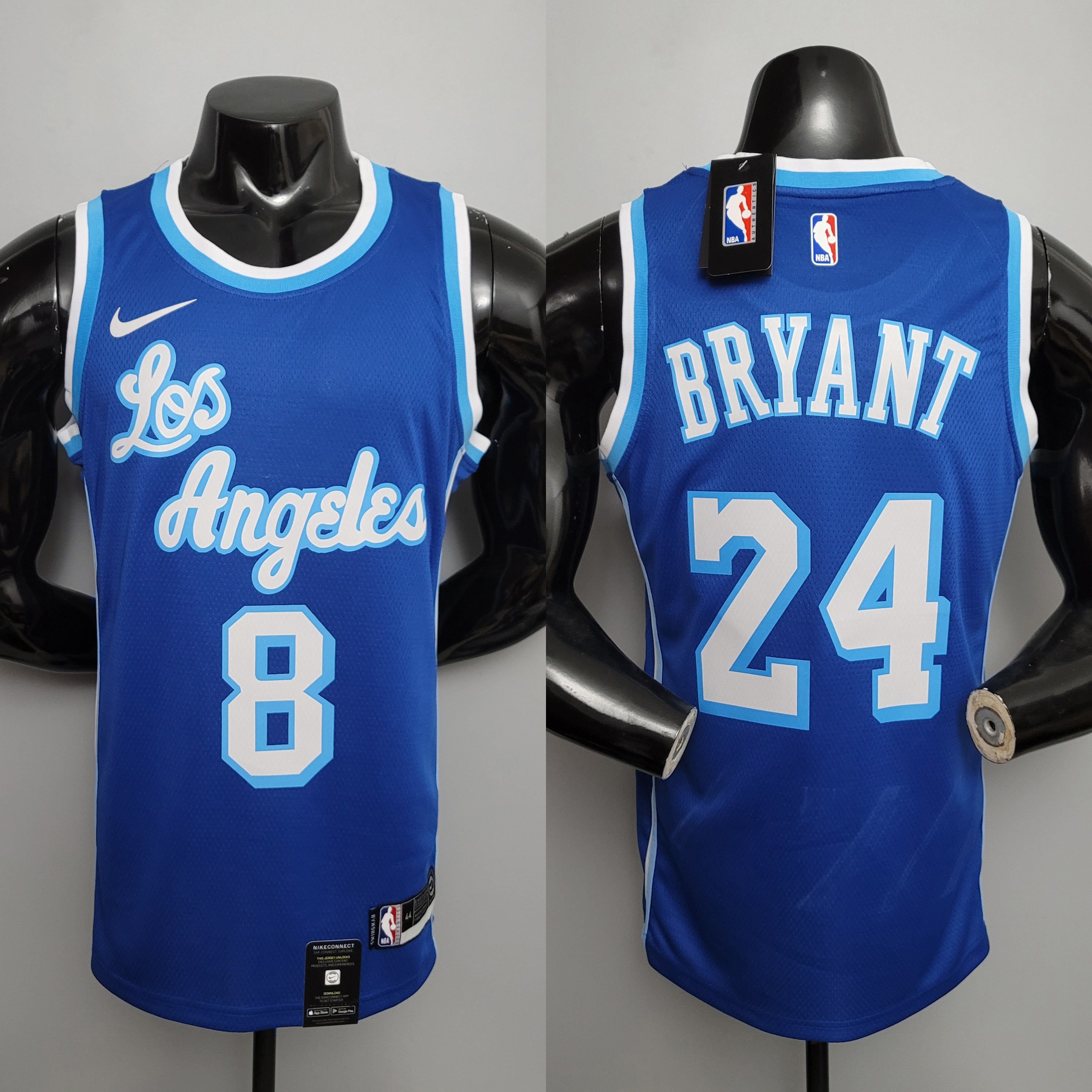 Retro Before Bryant #8 After Bryant #24 Swingman Jersey Blue
