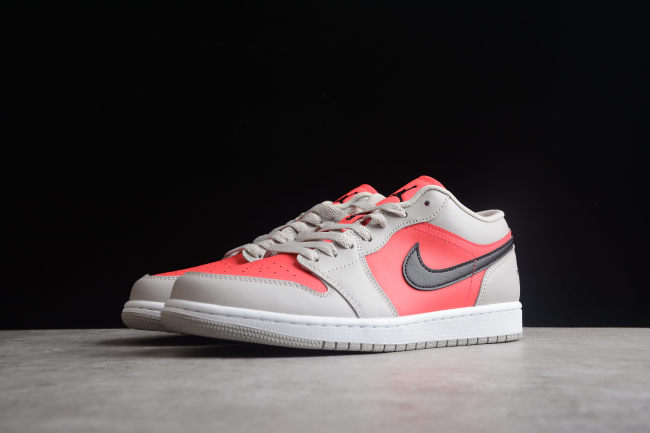 Air Jordan 1 Low Light Iron Ore Siren Red DC0774-060