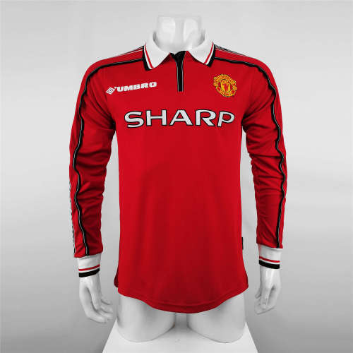 Manchester United Home Long Sleeve Retro Jersey 98/99